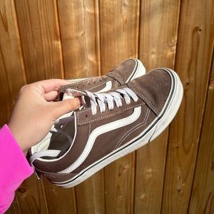 Brown Vans old skool